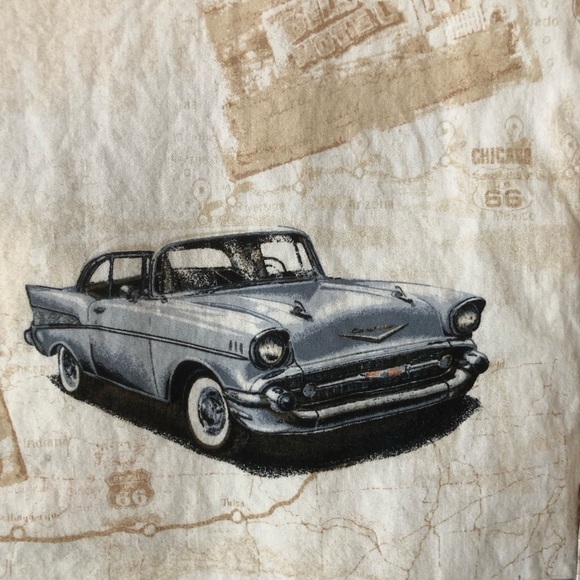 Clear Water Outfitters Button Down Men Shirt Size XXL Short Sleeve Classic Cars - Picture 11 of 16